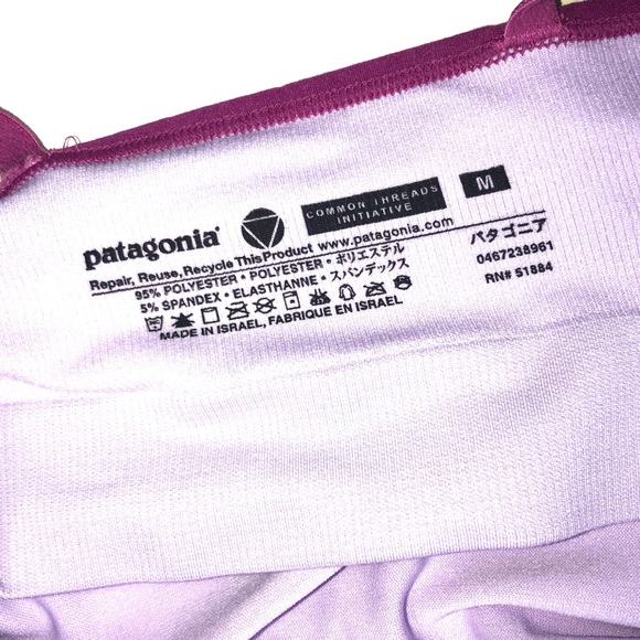 Patagonia Spaghetti Strap Purple Floral Tank Top - Picture 6 of 13